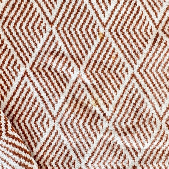 XL Halston Brown Herringbone Sweater - Picture 3 of 4